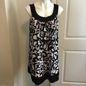 Enfocus scoop neck, black and white dress - 16W